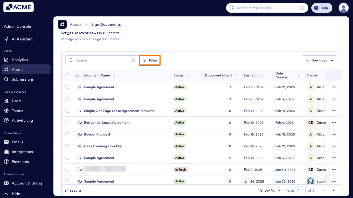 How to Trash or Restore Sign Documents in Your Organization from the Admin Console Image-15