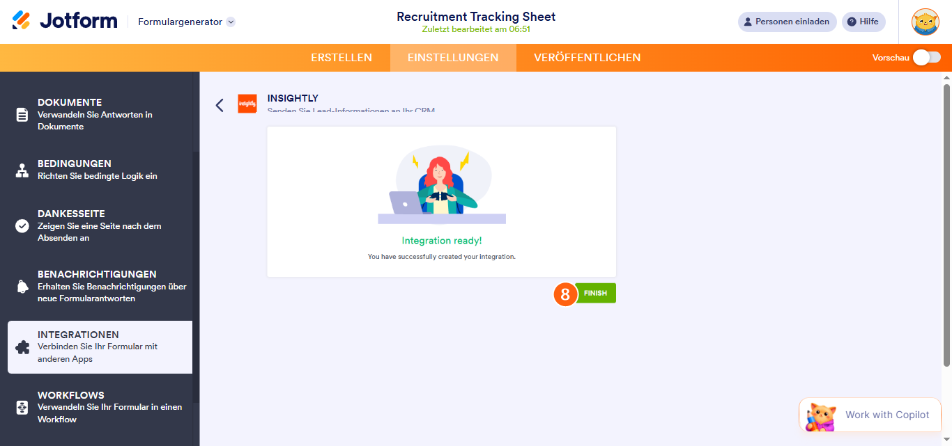 So integrieren Sie Ihr Formular in Insightly CRM Image-7