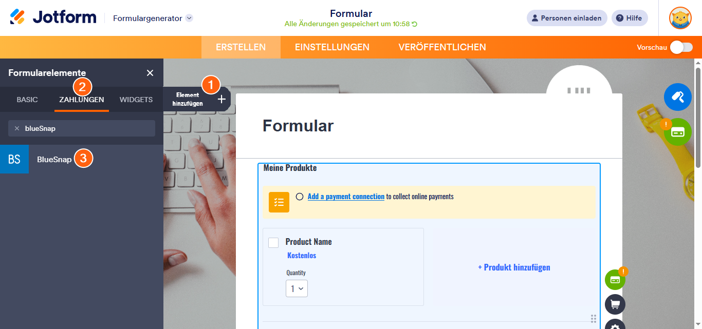 Wie man BlueSnap mit Jotform Integriert Image-1