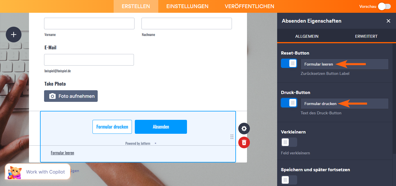 Wie man Zurücksetzen- und Drucken-Schaltflächen zu Formularen hinzufügt Image-2