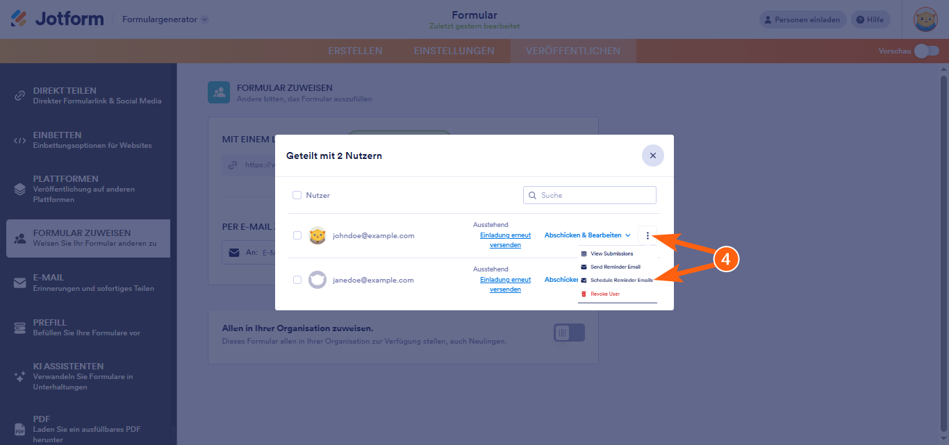 Einrichten von Erinnerungs-E-Mails für Ihre Beauftragten Image-2