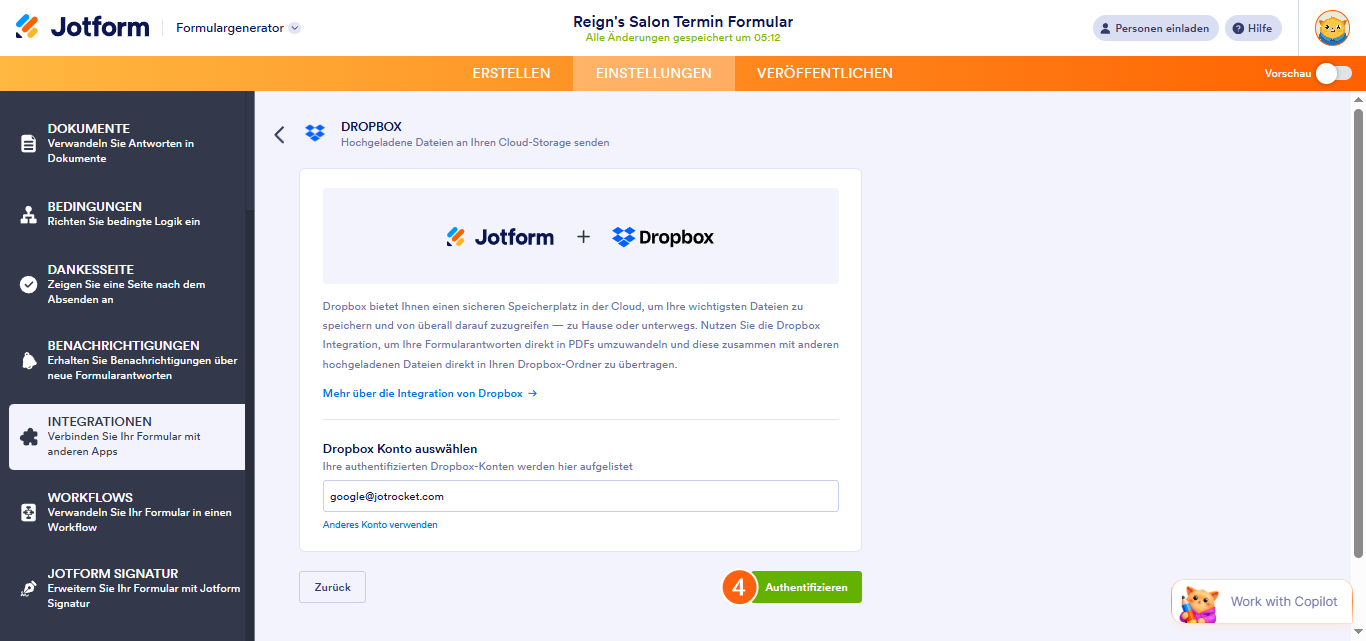 So richten Sie Unterordner in Dropbox mithilfe des Widgets für eindeutige ID’s ein Image-4