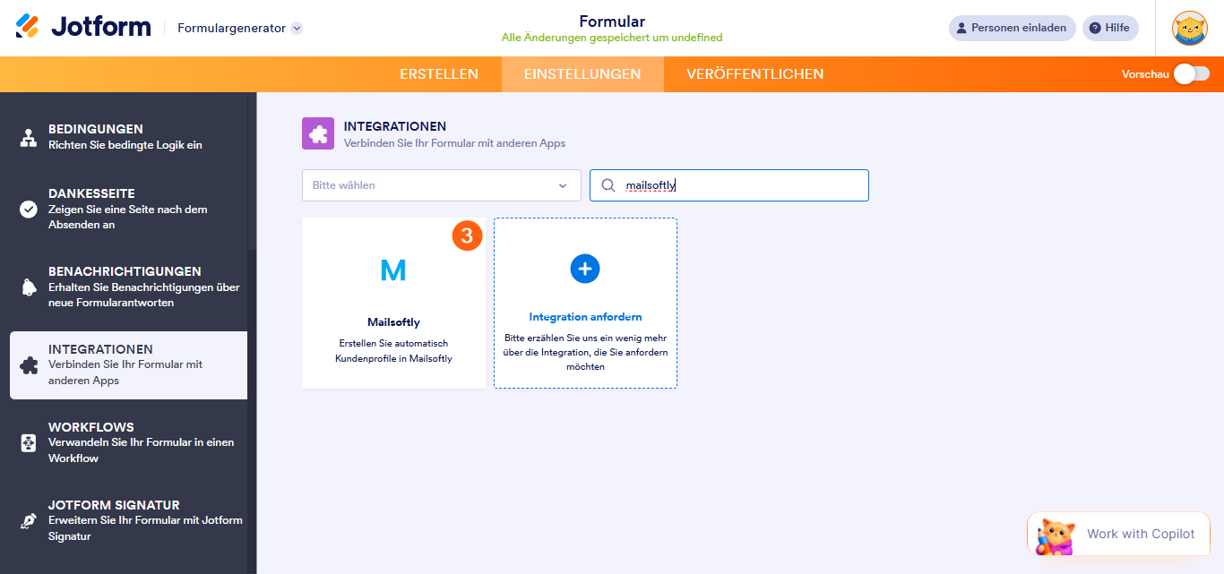 So integrieren Sie Jotform mit Mailsoftly Image-2