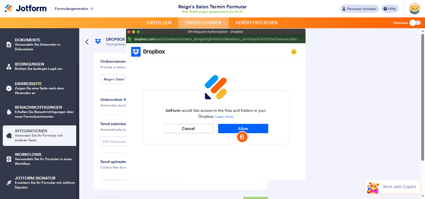 So richten Sie Unterordner in Dropbox mithilfe des Widgets für eindeutige ID’s ein Image-6