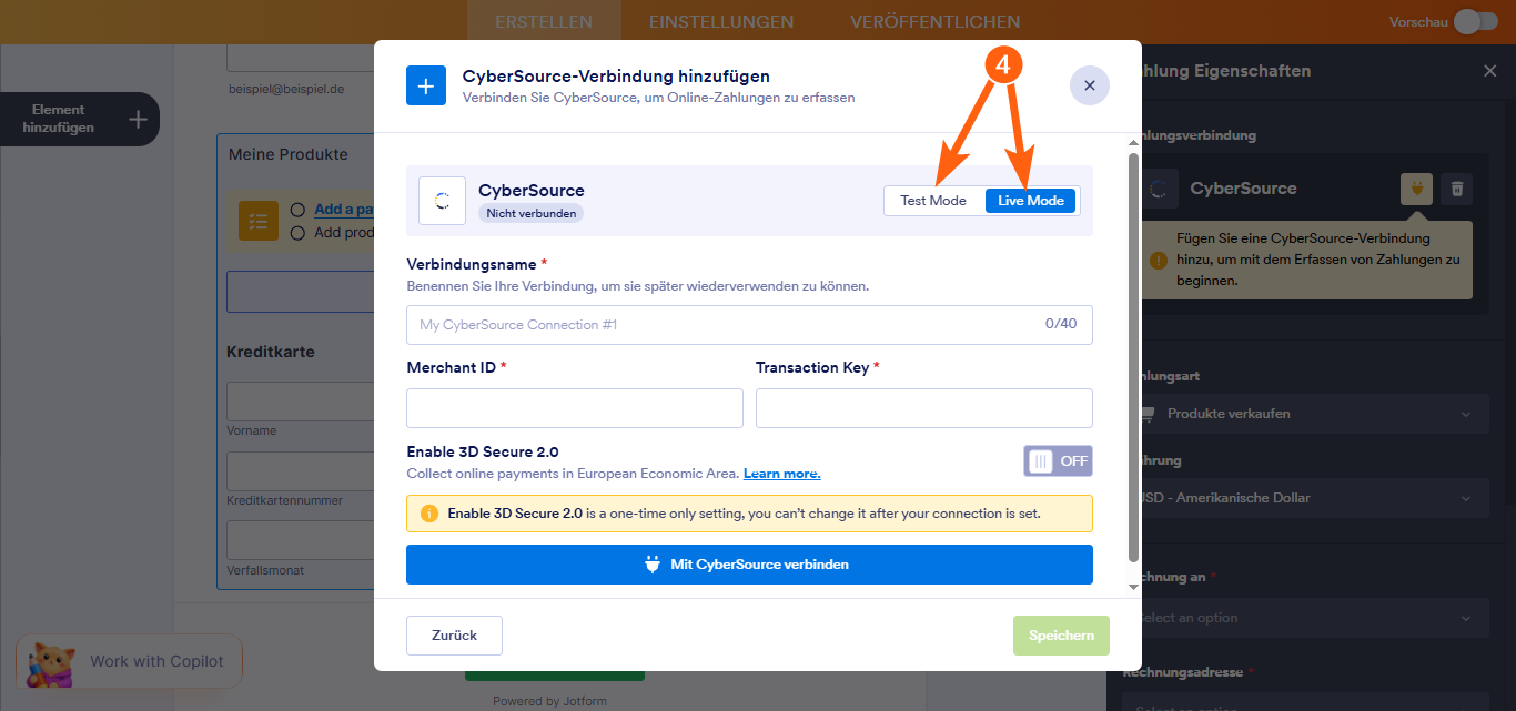 Wie man CyberSource mit Jotform integriert Image-12