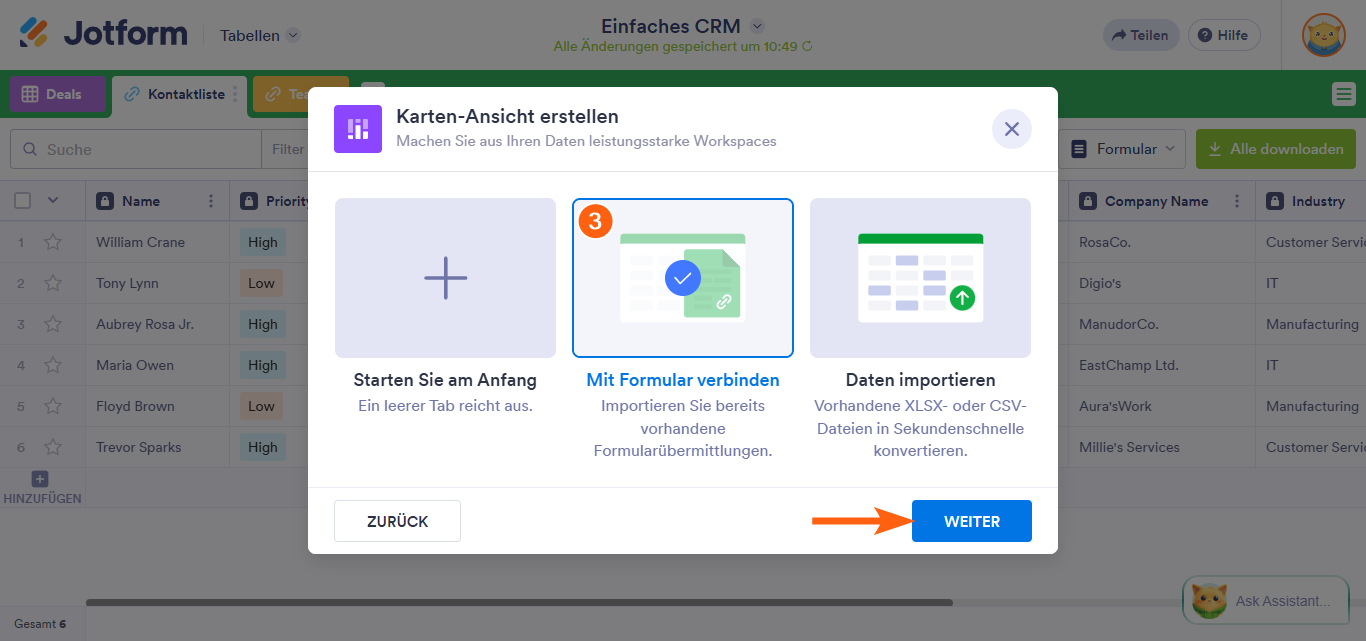 So fügen Sie eine Kartenansicht in Jotform Tabellen hinzu Image-4
