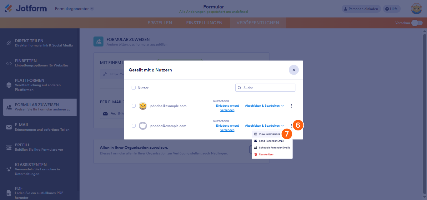 So zeigen Sie die Einsendungen der Beauftragten an Image-4
