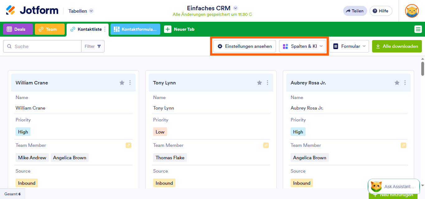 So fügen Sie eine Kartenansicht in Jotform Tabellen hinzu Image-7