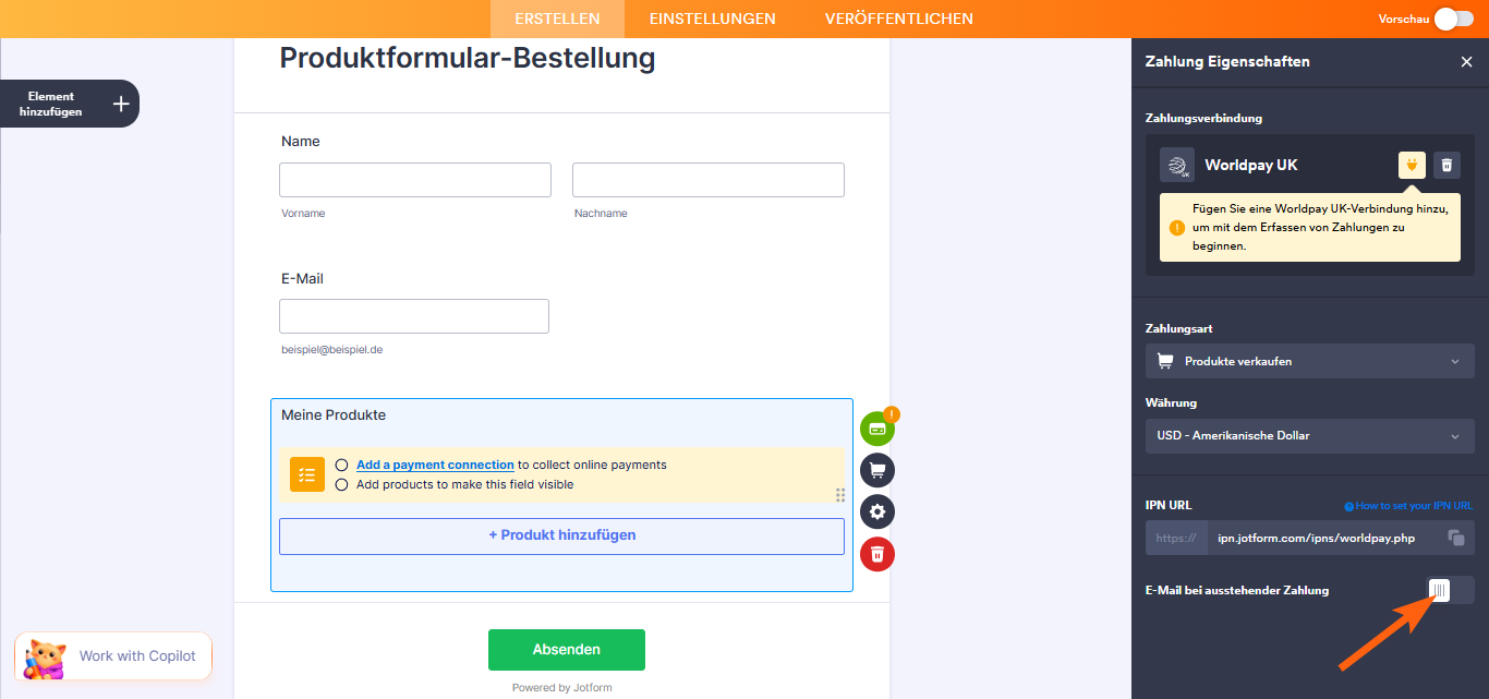 So integrieren Sie Ihr Formular mit Worldpay UK Image-16