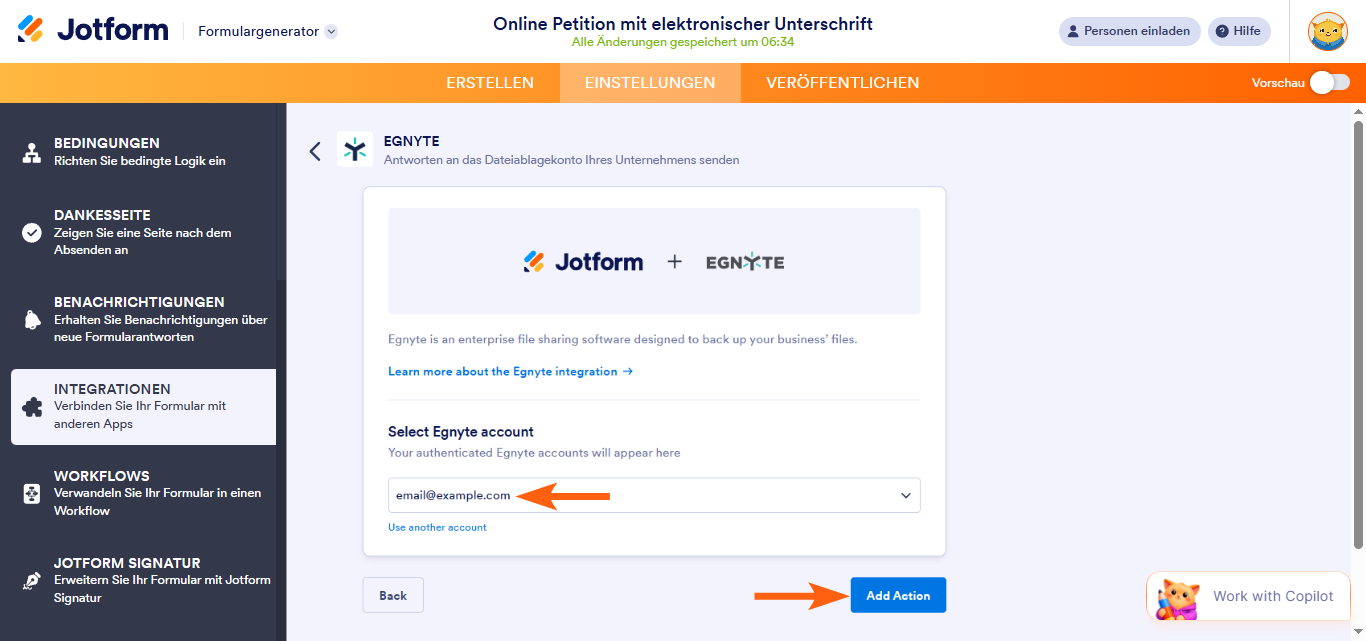 Wie man Jotform mit Egnyte Integriert Image-4