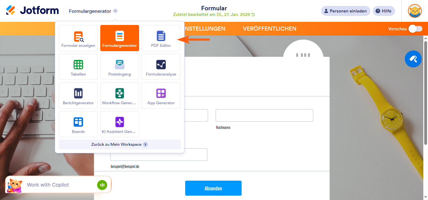 So wechseln Sie zur neuen Version des Jotform PDF-Editors Image-3