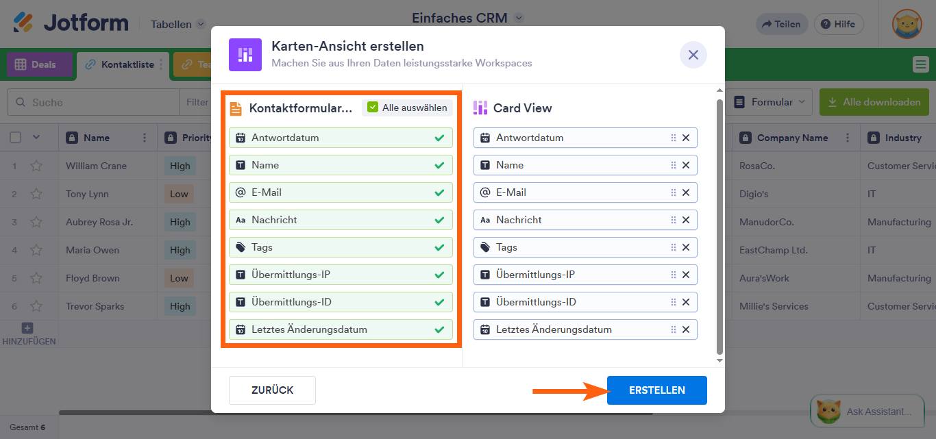 So fügen Sie eine Kartenansicht in Jotform Tabellen hinzu Image-6