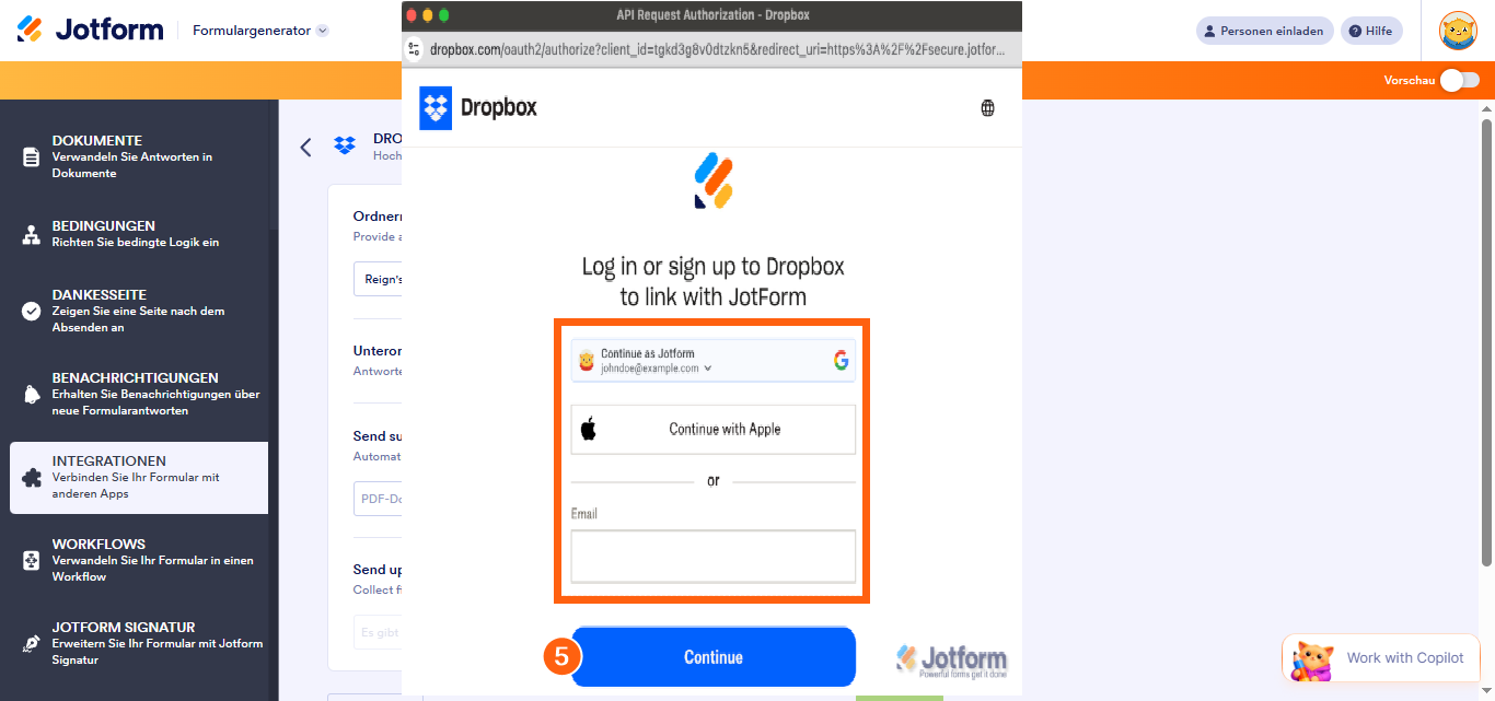 So richten Sie Unterordner in Dropbox mithilfe des Widgets für eindeutige ID’s ein Image-5