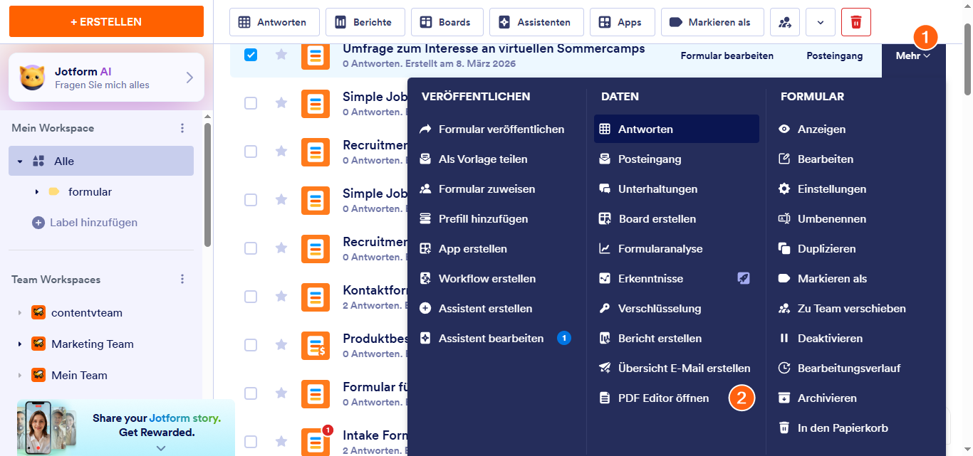 So wechseln Sie zur neuen Version des Jotform PDF-Editors Image-2