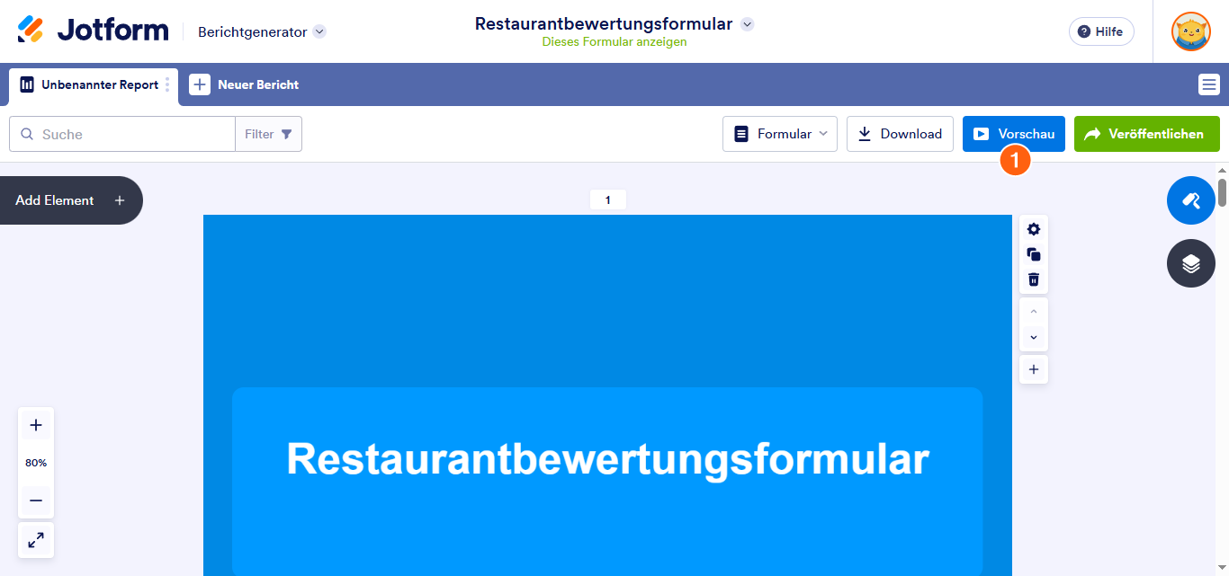 So laden Sie Ihren visuellen Bericht herunter oder drucken ihn aus Image-2