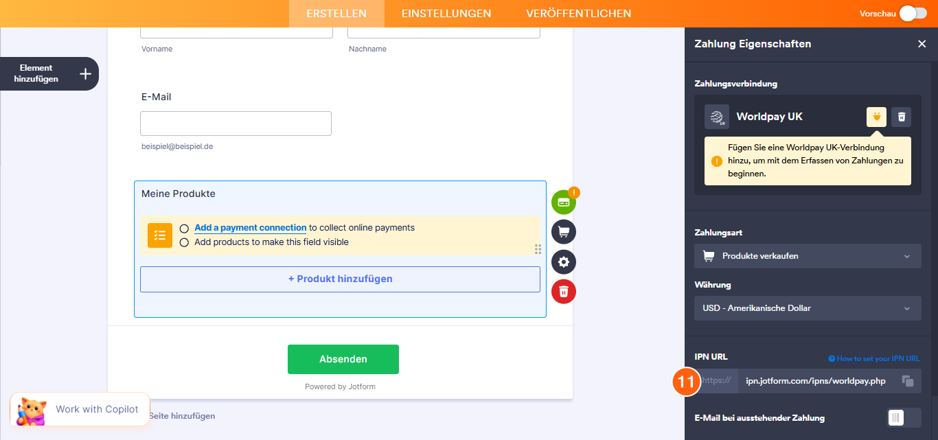 So integrieren Sie Ihr Formular mit Worldpay UK Image-15
