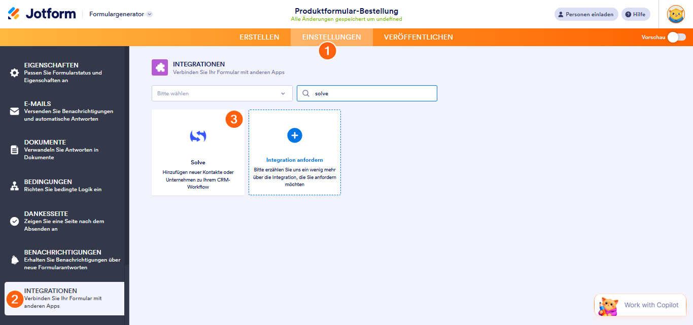 So integrieren Sie Ihr Formular in Solve Image-1