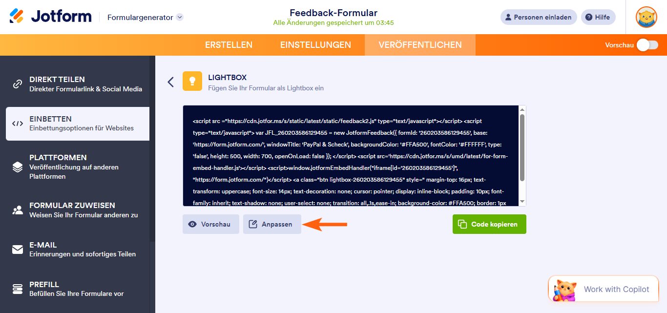 So passen Sie den Stil des Feedback- oder Lightbox-Titels an Image-1