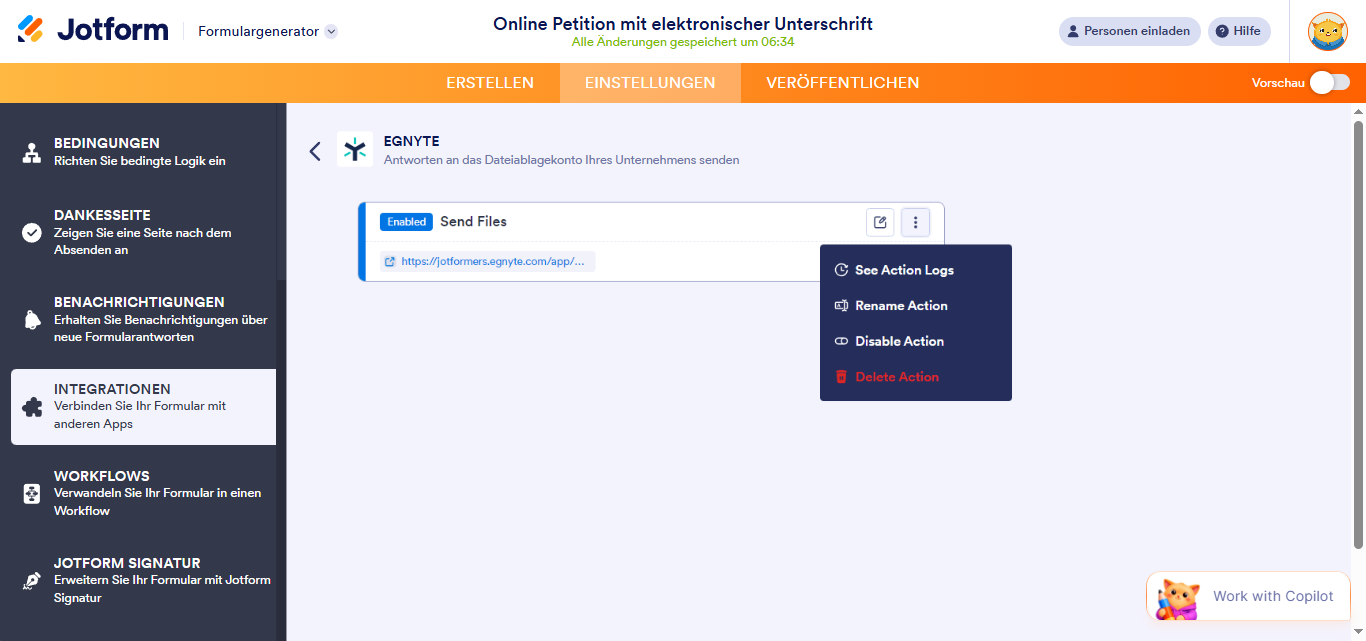 Wie man Jotform mit Egnyte Integriert Image-7