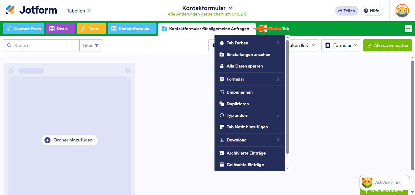 So fügen Sie eine Upload-Ansicht in Jotform Tabellen hinzu Image-8