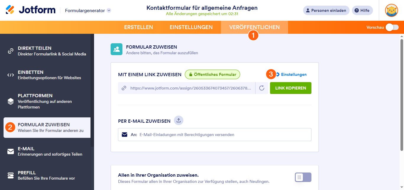 Ablaufdatum für Zuweisungslinks festlegen Image-1
