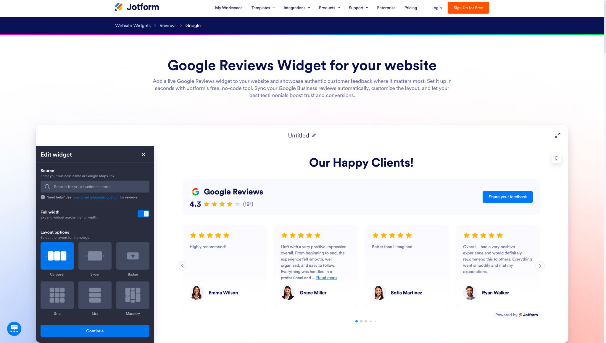 How to add Google reviews to a GoDaddy website | Jotform Blog