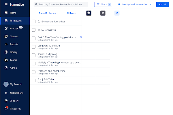 Formative Asset Management User Interface