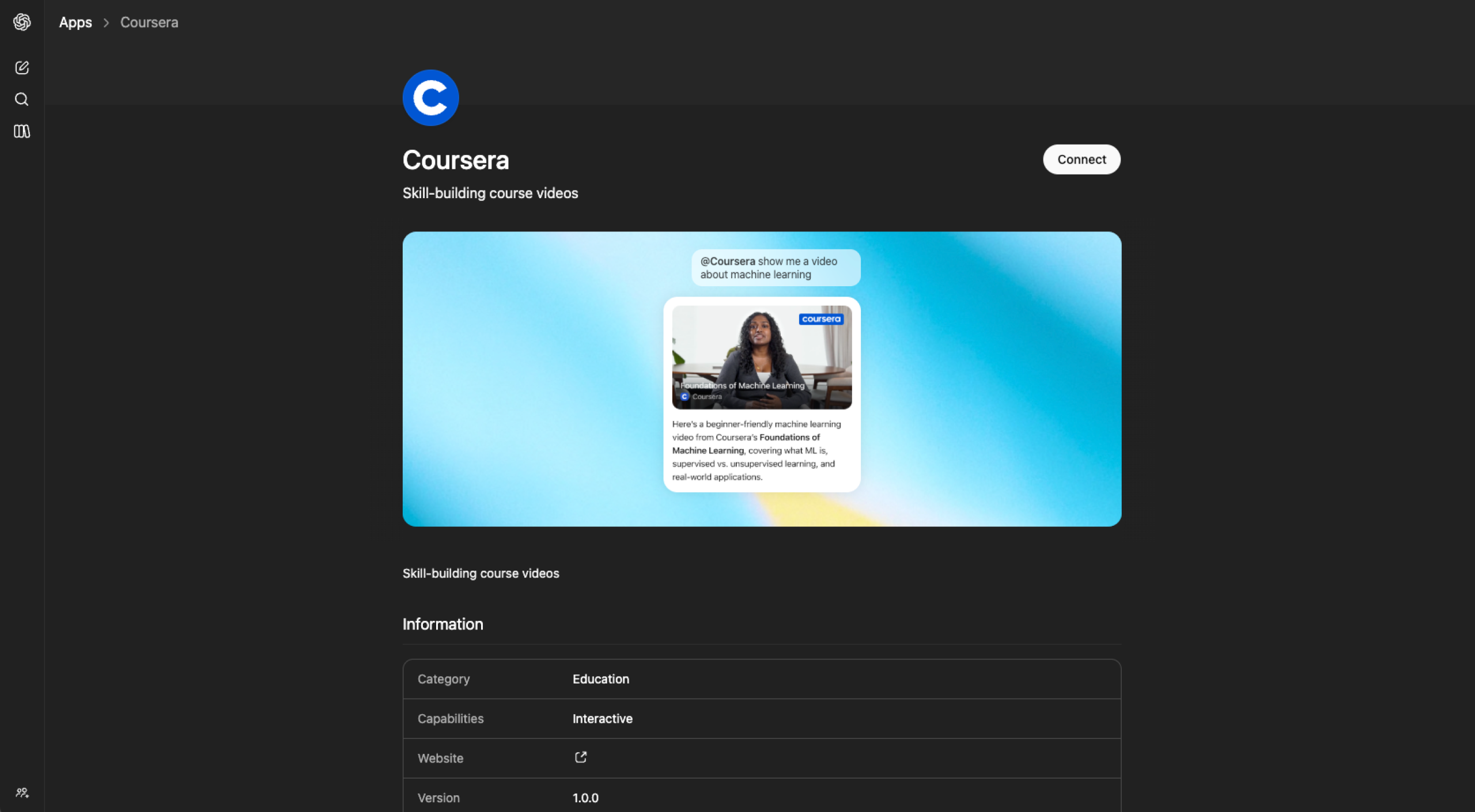 Coursera ChatpGPT App