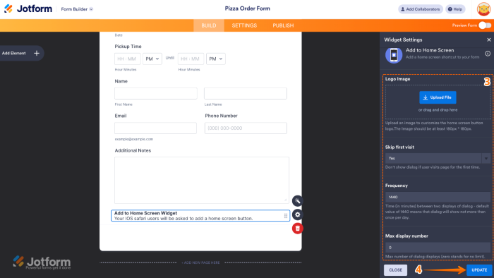 Take Form Screen How to Add and Set Up the Add to Home Screen Widget on Your Form