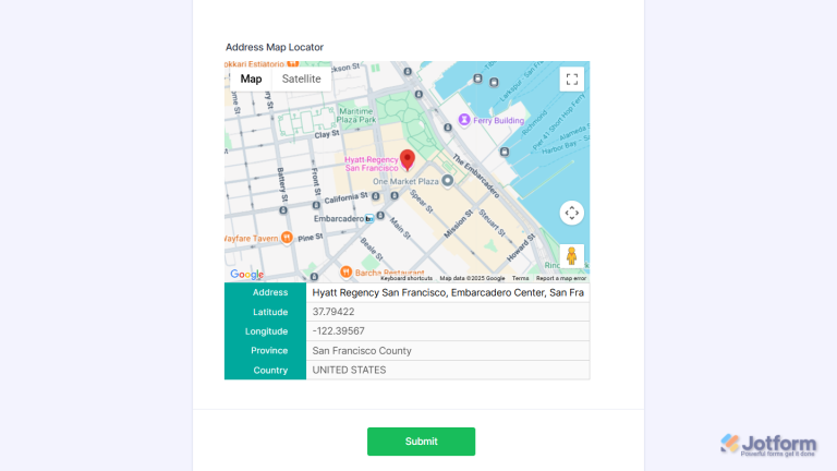 How to Add and Set up the Address Map Locator Widget on Your Form