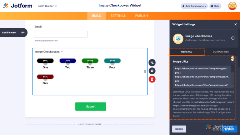 How to Add and Set up the Image Checkboxes Widget on Your Form