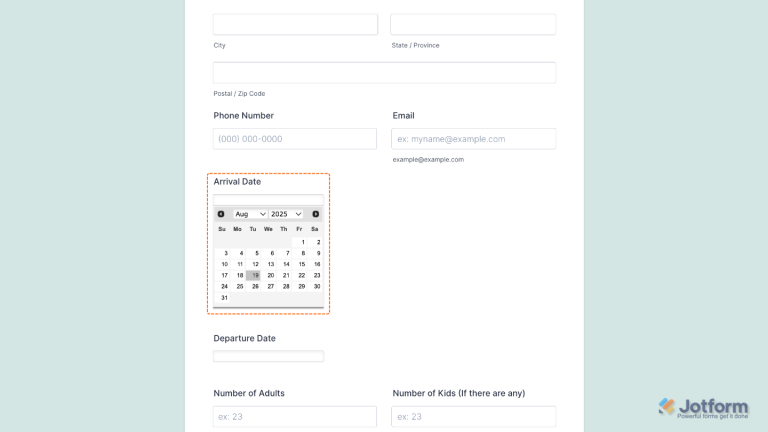 How to Add and Set Up the Mini Date Picker Widget on Your Form