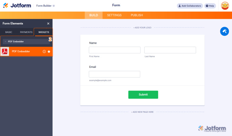 How to Add and Set Up the PDF Embedder Widget on Your Form