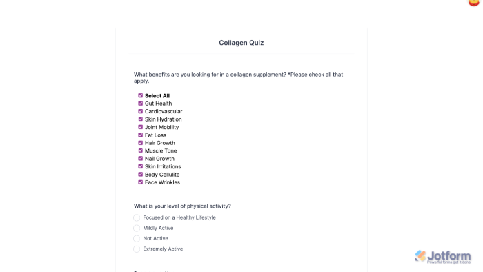 How to Add and Set Up the Select All Widget on Your Form