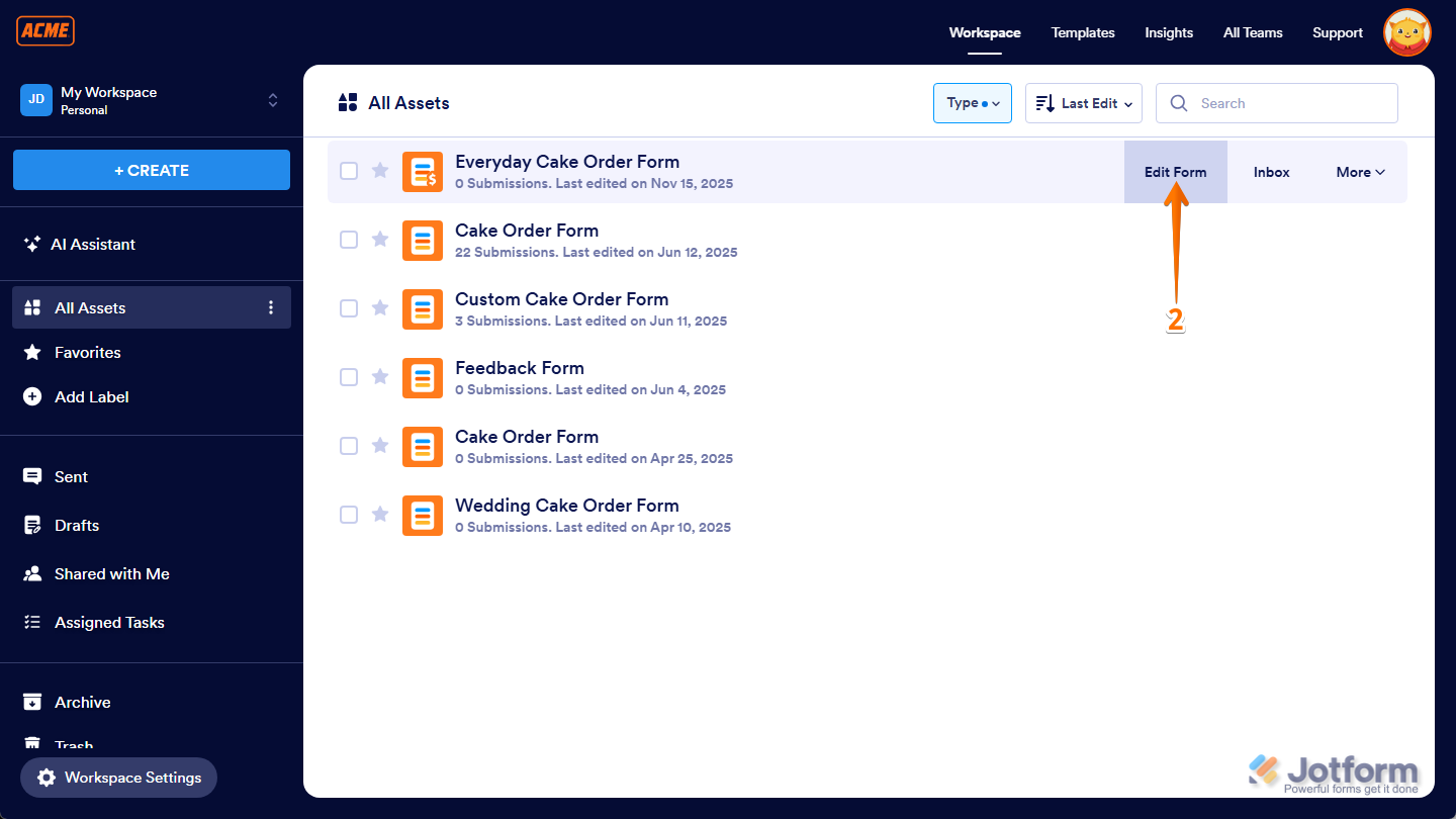 كيفية مشاركة النماذج مع مستخدمين آخرين في Jotform Enterprise Image-2