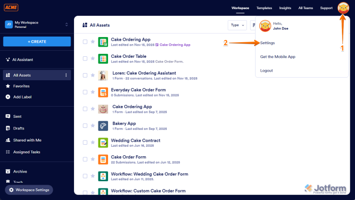 كيفية مشاركة النماذج مع مستخدمين آخرين في Jotform Enterprise Image-5