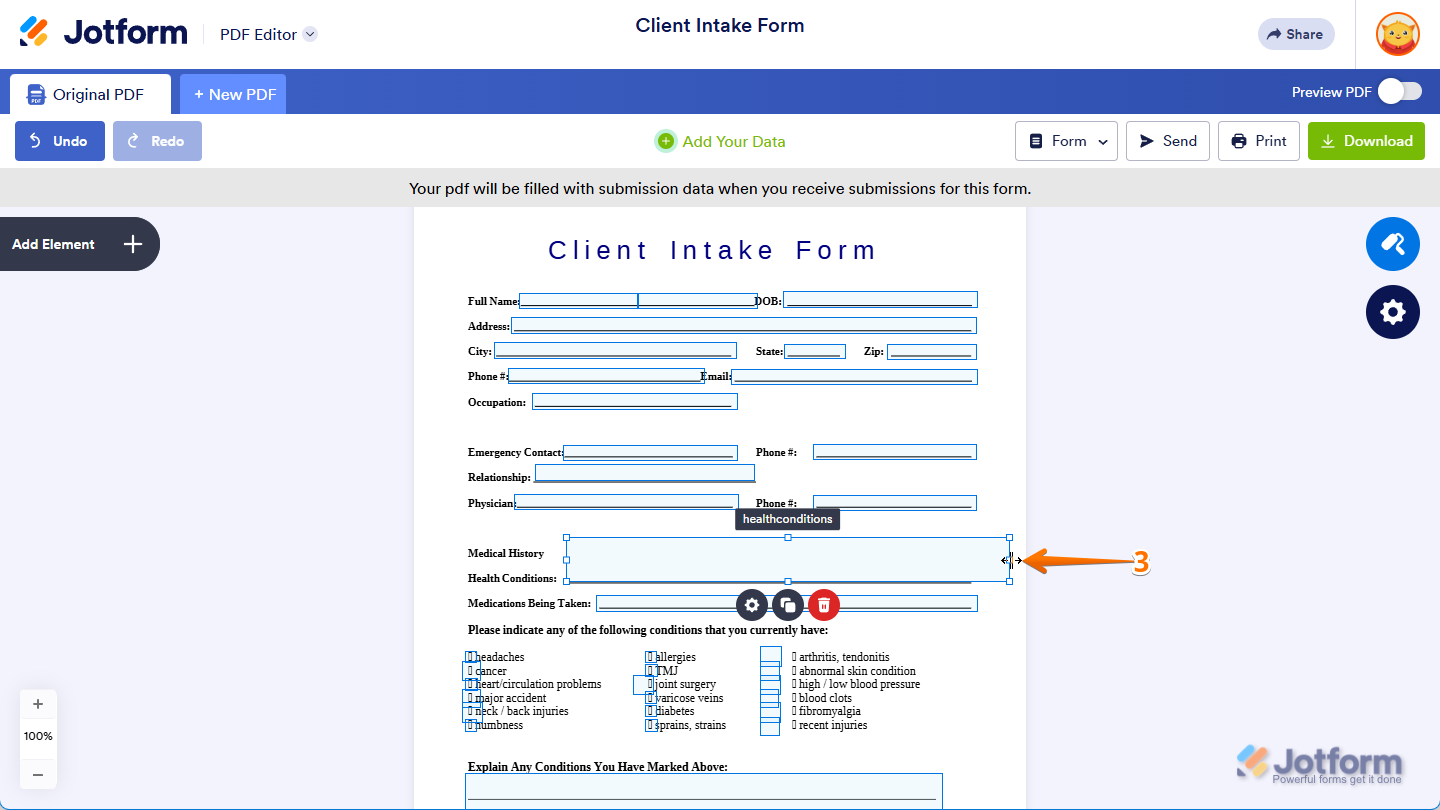 Resize annotation in the PDF Editor