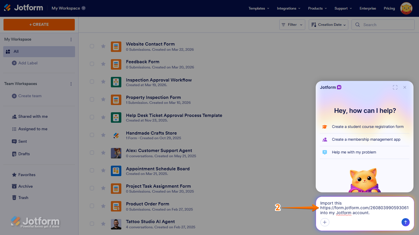 How to Import Forms with Jotform AI Image-3