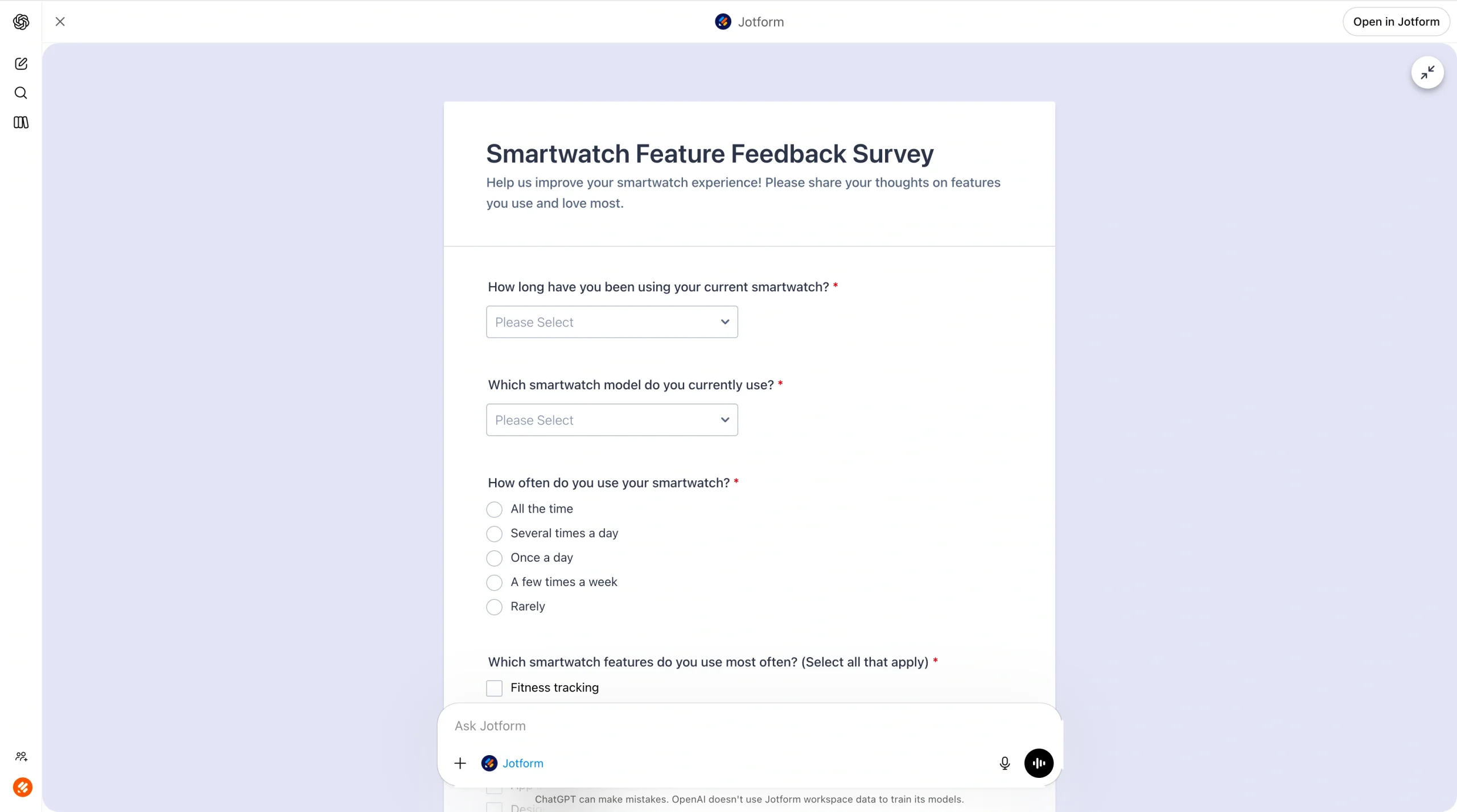 How to create a survey in Google Forms using ChatGPT Image-2