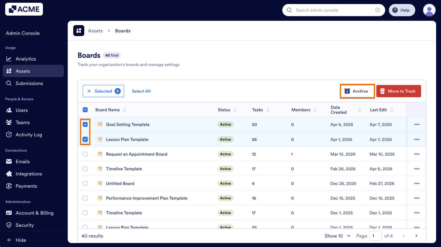 How to Archive or Unarchive Boards in Your Organization from the Admin Console Image-11
