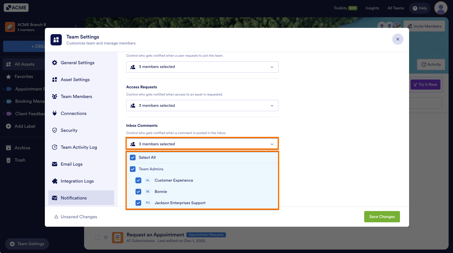 How to Manage Inbox Comments Notification Recipients in Teams Image-4