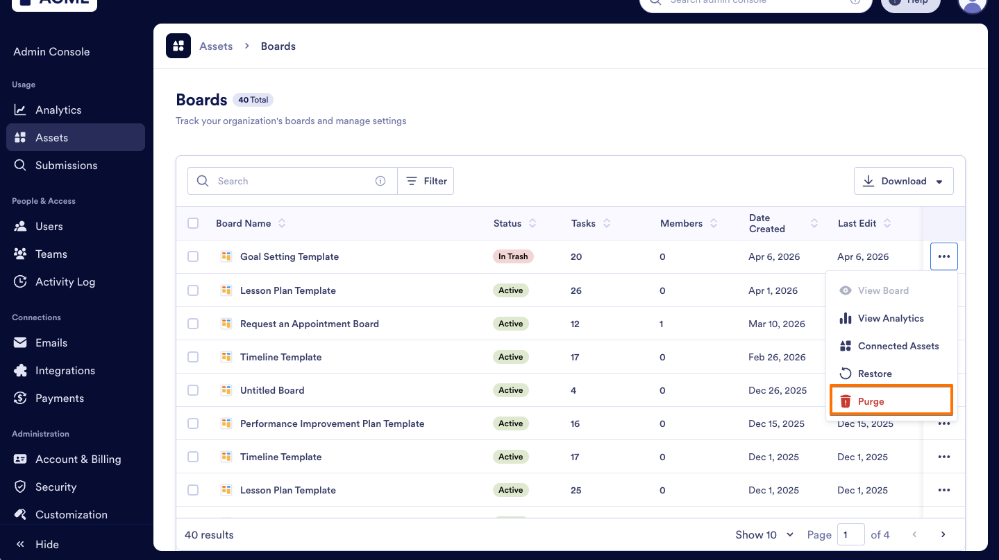 How to Trash or Restore Boards in Your Organization from the Admin Console Image-13