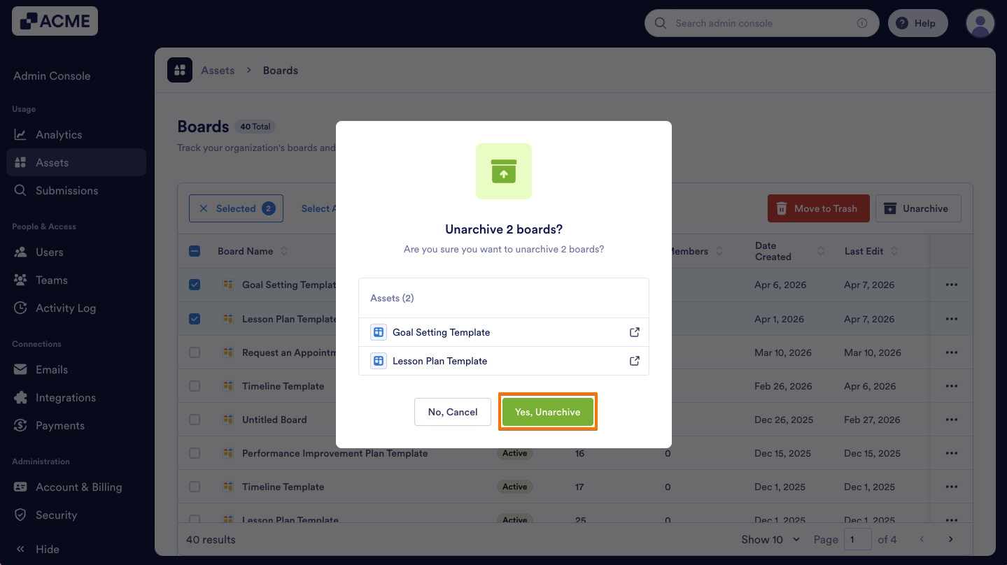 How to Archive or Unarchive Boards in Your Organization from the Admin Console Image-14
