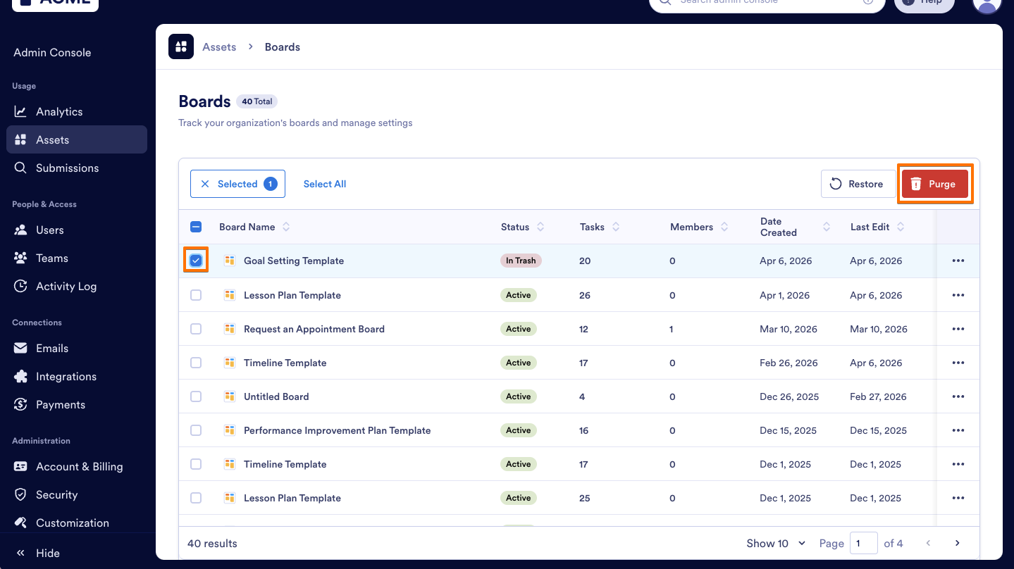 How to Trash or Restore Boards in Your Organization from the Admin Console Image-15