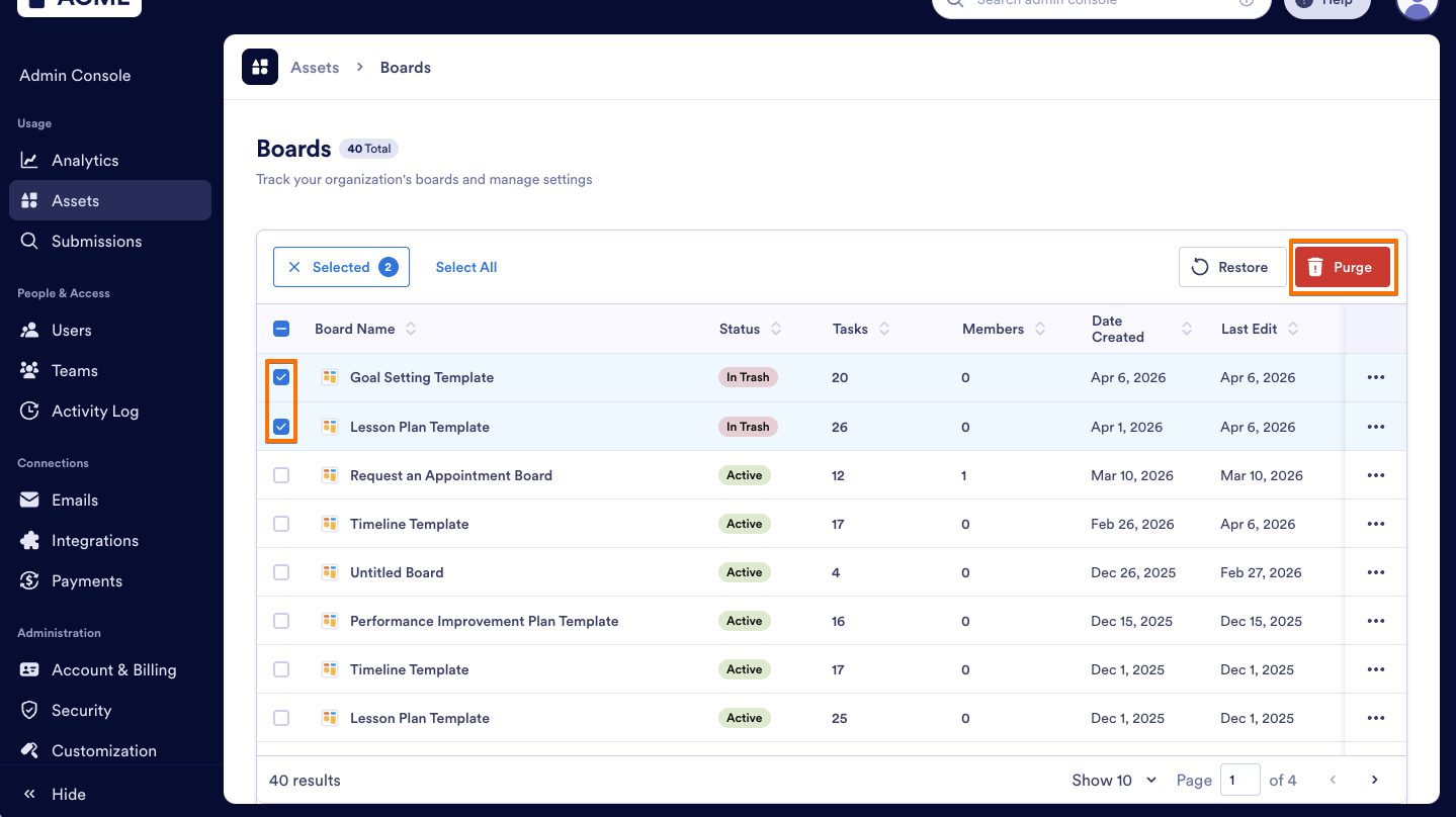 How to Trash or Restore Boards in Your Organization from the Admin Console Image-21