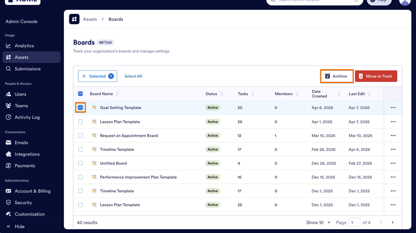 How to Archive or Unarchive Boards in Your Organization from the Admin Console Image-5