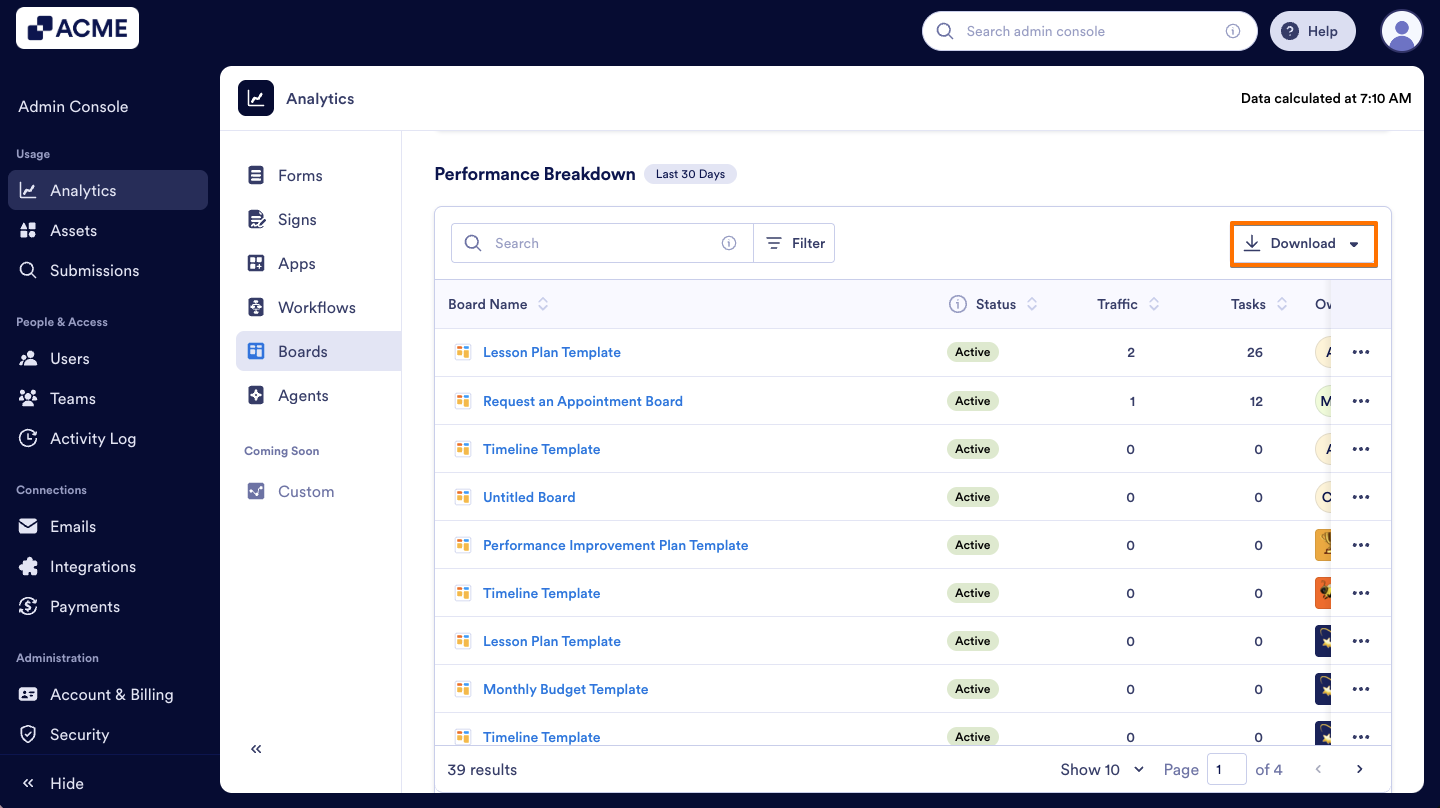 How to Analyze Boards Usage in your Organization from the Admin Console Image-7