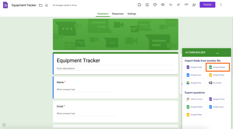 How to connect Google Forms to Google Sheets (step by step) | Jotform Blog