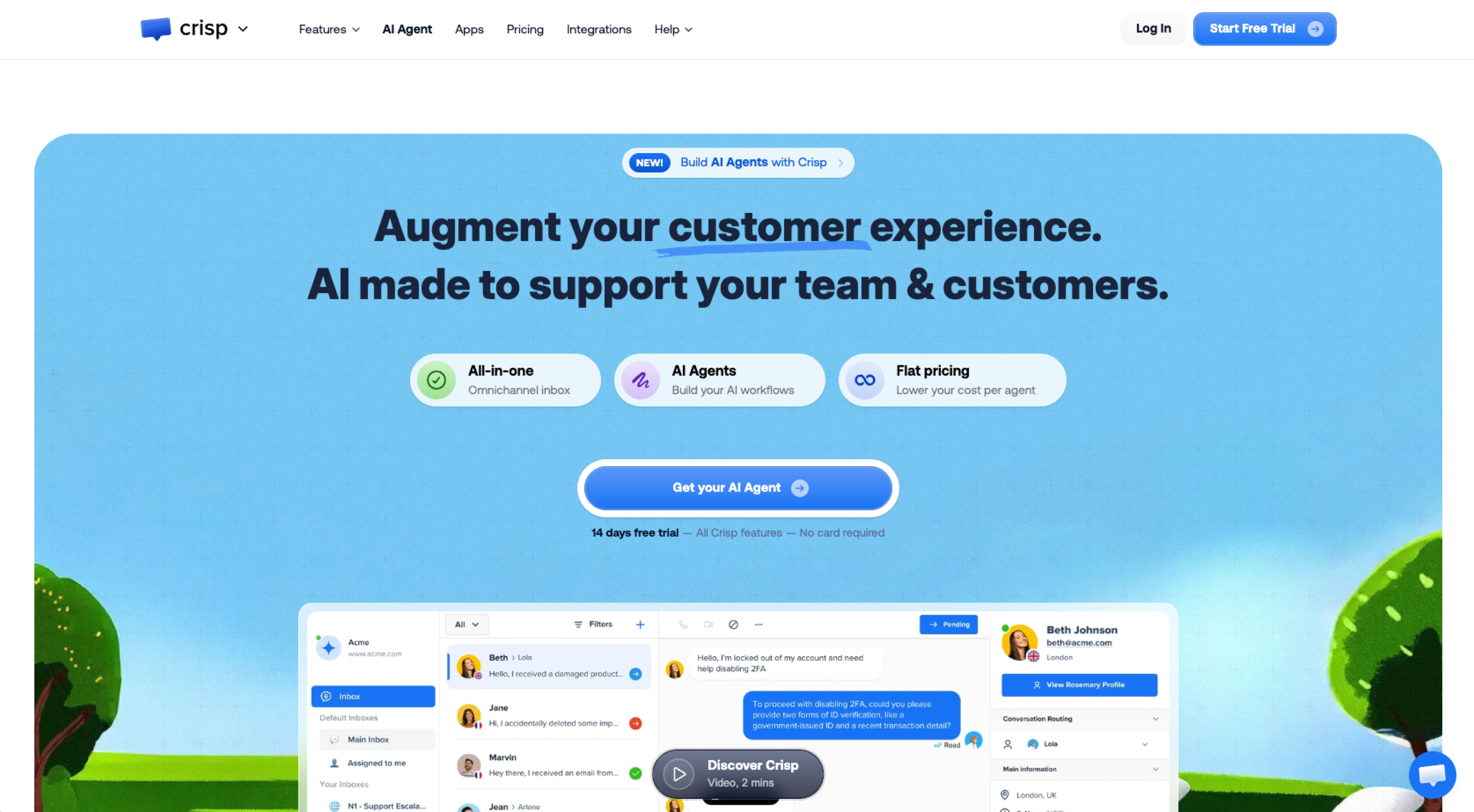 Crisp Landing Page