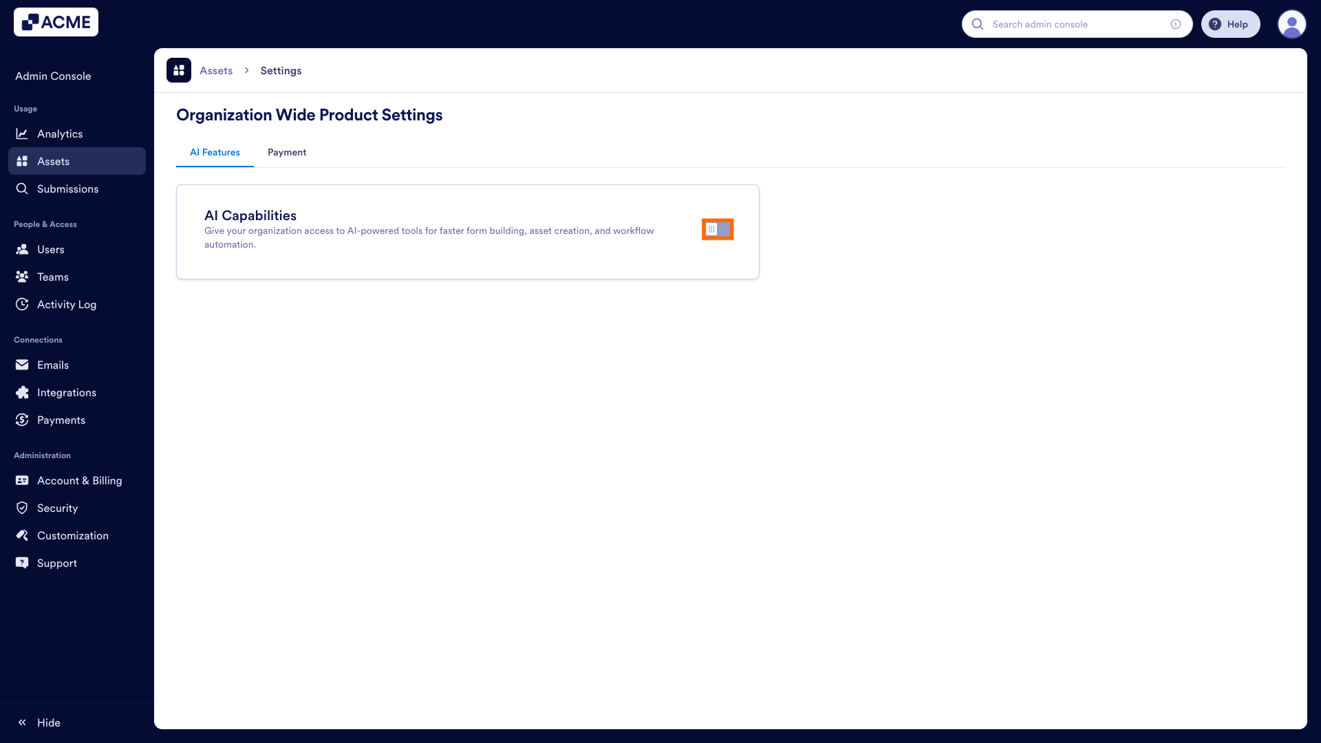 How to Enable or Disable AI Capabilities Organization-wide from the Admin Console Image-3